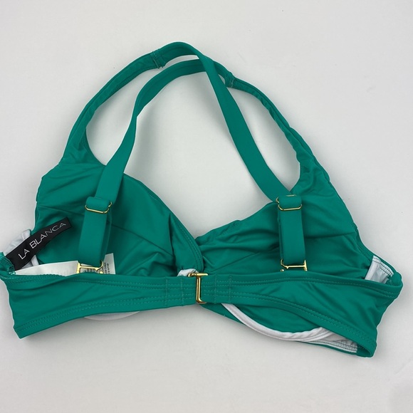 NWT La Blanca | Island Goddess Underwire Twist Bikini Top Emerald 4 - Picture 5 of 7
